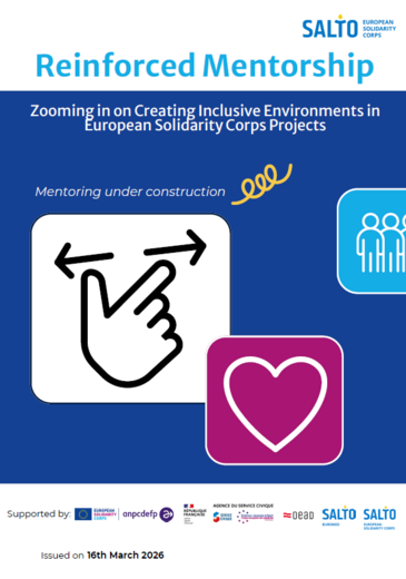 Reinforced Mentorship Booklet kezdőoldala ikonos grafikákkal illusztrálva