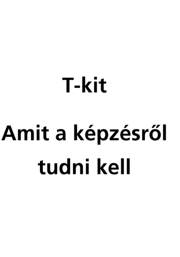 Tkit Amit a képzésről tudni kell Kiadvány borítókép