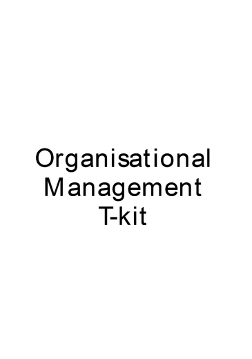 TKit Organisational Management Kiadvány borítókép